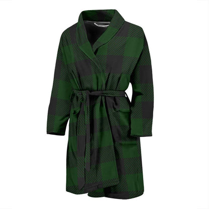 Buffalo check Green Pattern Print Design 02 Men Bathrobe-JORJUNE.COM