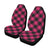 Buffalo check Pink Pattern Print Design 01 Car Seat Covers (Set of 2)-JORJUNE.COM