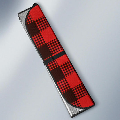 Buffalo check Red Pattern Print Design 05 Car Sun Shade-JORJUNE.COM