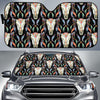 Buffalo Head Boho Style Pattern Print Design 01 Car Sun Shade-JORJUNE.COM