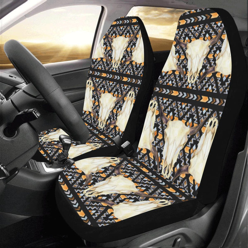 Buffalo Head Pattern Print Design 03 Car Seat Covers (Set of 2)-JORJUNE.COM