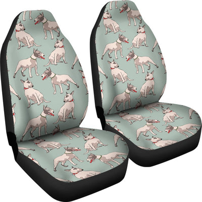 Bull Terrier Cute Print Pattern Universal Fit Car Seat Covers