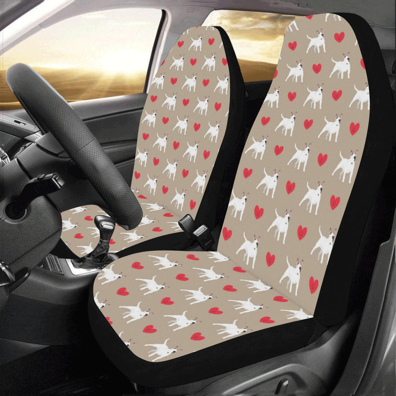 Bull Terriers Pattern Print Design 01 Car Seat Covers (Set of 2)-JORJUNE.COM