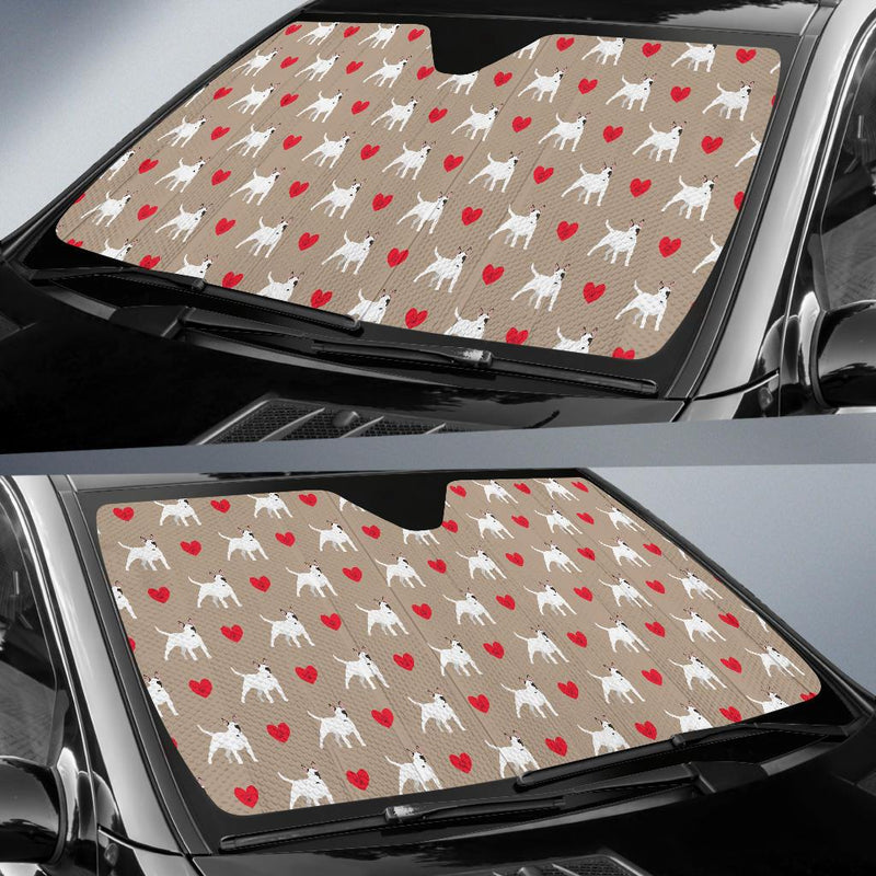 Bull Terriers Pattern Print Design 01 Car Sun Shade-JORJUNE.COM