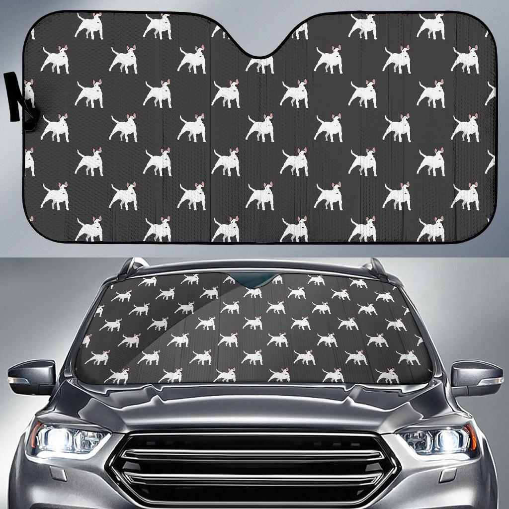 Bull Terriers Pattern Print Design 02 Car Sun Shade-JORJUNE.COM