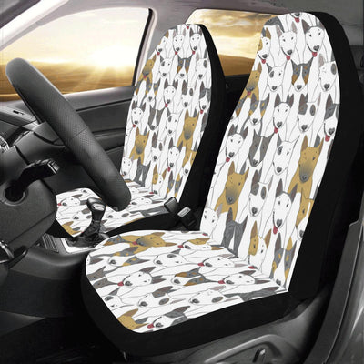 Bull Terriers Pattern Print Design 03 Car Seat Covers (Set of 2)-JORJUNE.COM