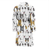 Bull Terriers Pattern Print Design 03 Men Bathrobe-JORJUNE.COM