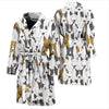 Bull Terriers Pattern Print Design 03 Men Bathrobe-JORJUNE.COM