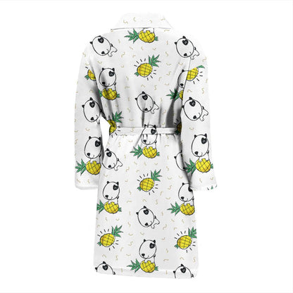 Bull Terriers Pattern Print Design 05 Men Bathrobe-JORJUNE.COM