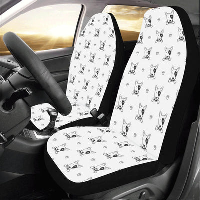 Bull Terriers Pattern Print Design 06 Car Seat Covers (Set of 2)-JORJUNE.COM