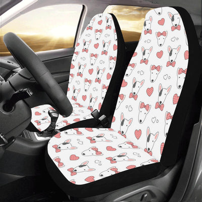 Bull Terriers Pattern Print Design 08 Car Seat Covers (Set of 2)-JORJUNE.COM