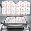 Bull Terriers Pattern Print Design 08 Car Sun Shade-JORJUNE.COM