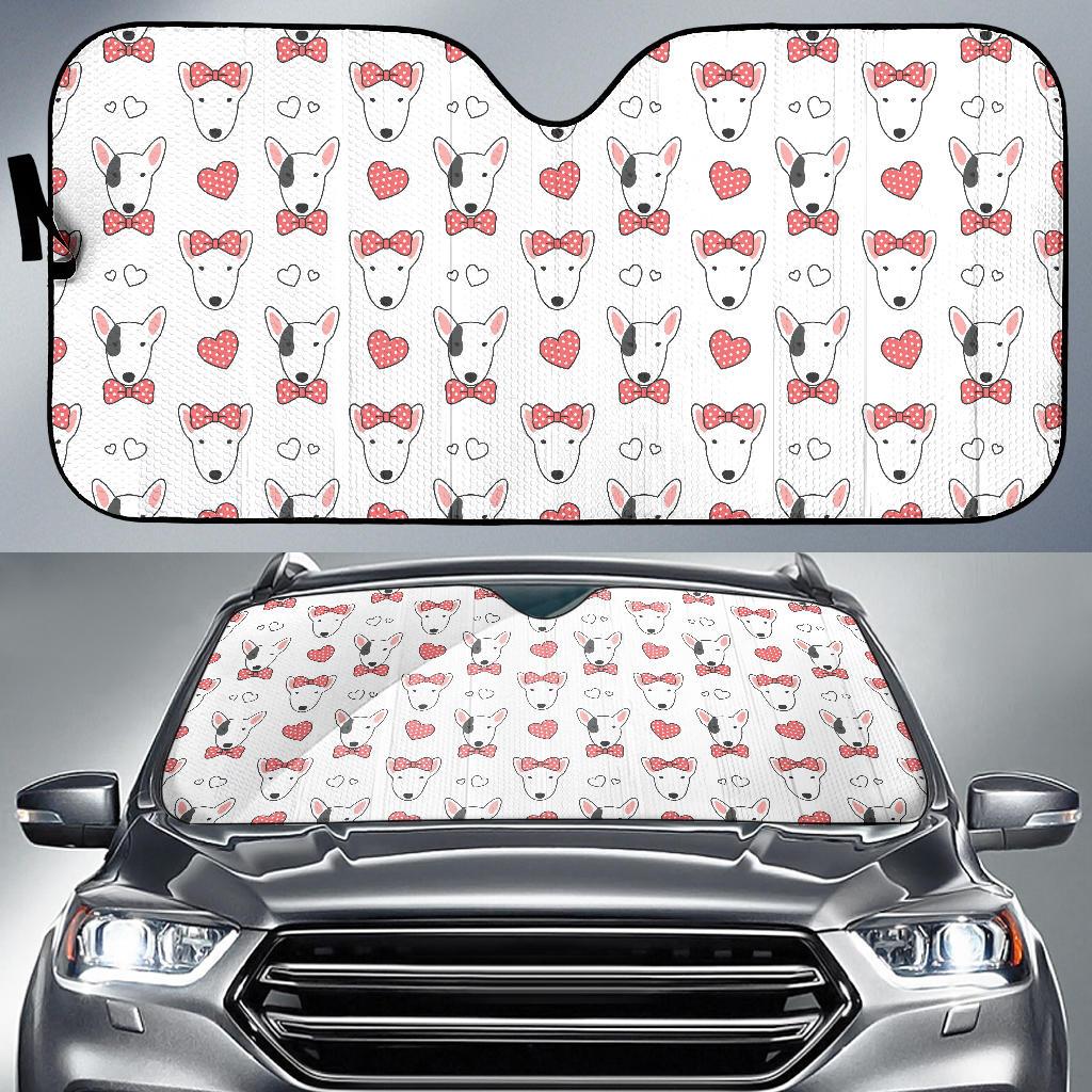 Bull Terriers Pattern Print Design 08 Car Sun Shade-JORJUNE.COM