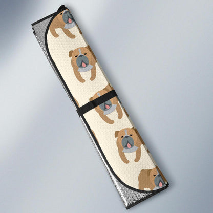 Bulldogs Pattern Print Design 01 Car Sun Shade-JORJUNE.COM