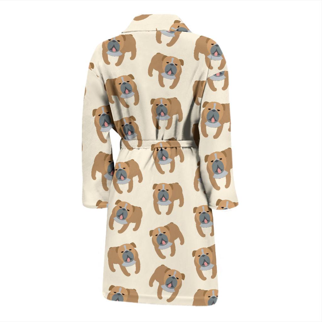 Bulldogs Pattern Print Design 01 Men Bathrobe-JORJUNE.COM
