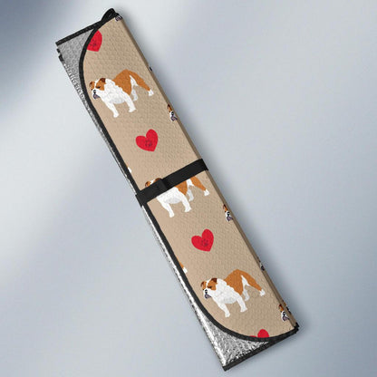 Bulldogs Pattern Print Design 02 Car Sun Shade-JORJUNE.COM