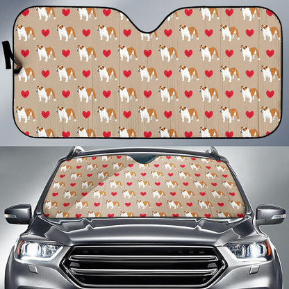 Bulldogs Pattern Print Design 02 Car Sun Shade-JORJUNE.COM
