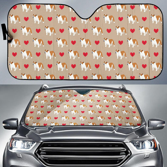 Bulldogs Pattern Print Design 02 Car Sun Shade-JORJUNE.COM