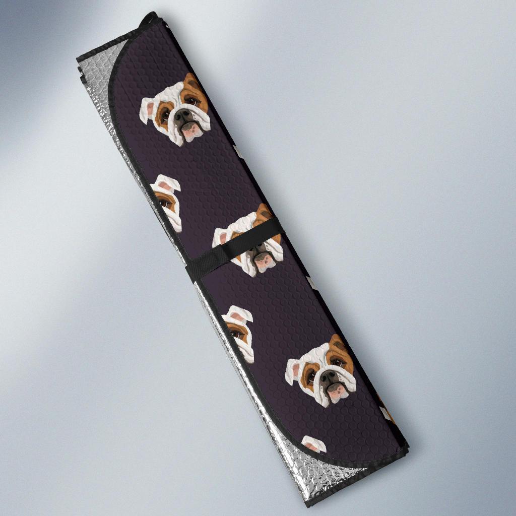 Bulldogs Pattern Print Design 03 Car Sun Shade-JORJUNE.COM
