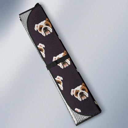 Bulldogs Pattern Print Design 03 Car Sun Shade-JORJUNE.COM