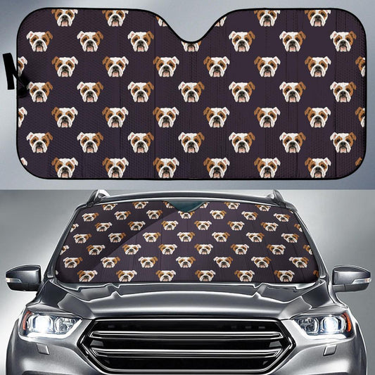 Bulldogs Pattern Print Design 03 Car Sun Shade-JORJUNE.COM