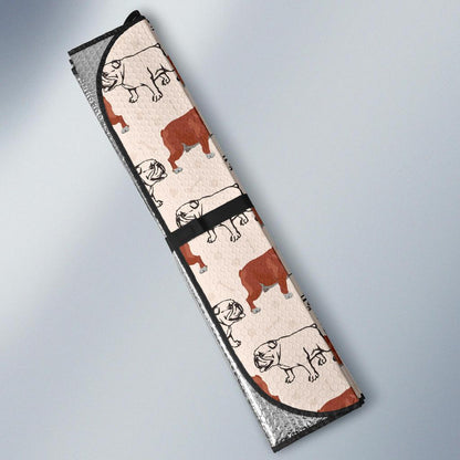 Bulldogs Pattern Print Design 04 Car Sun Shade-JORJUNE.COM