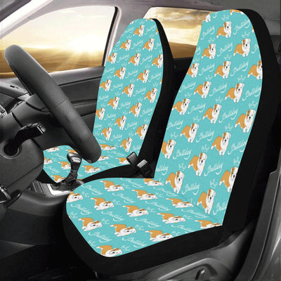 Bulldogs Pattern Print Design 05 Car Seat Covers (Set of 2)-JORJUNE.COM