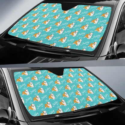 Bulldogs Pattern Print Design 05 Car Sun Shade-JORJUNE.COM