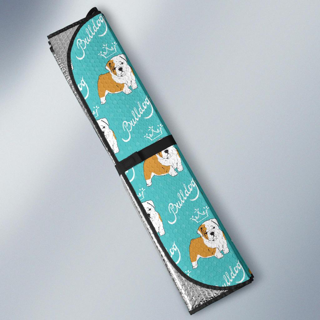 Bulldogs Pattern Print Design 05 Car Sun Shade-JORJUNE.COM