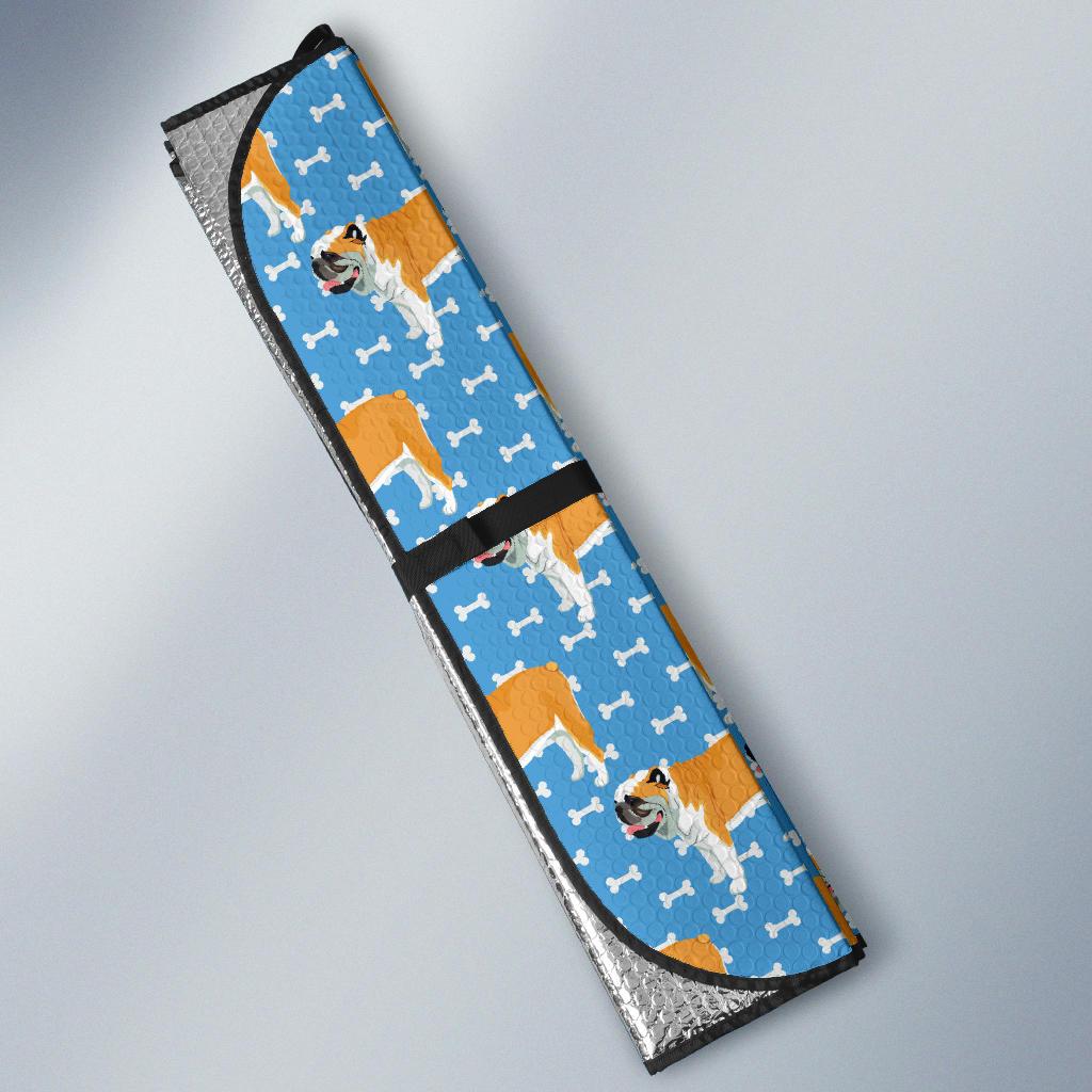 Bulldogs Pattern Print Design 06 Car Sun Shade-JORJUNE.COM