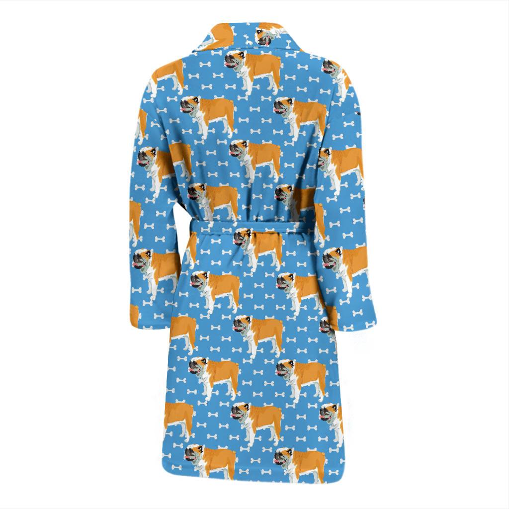 Bulldogs Pattern Print Design 06 Men Bathrobe-JORJUNE.COM