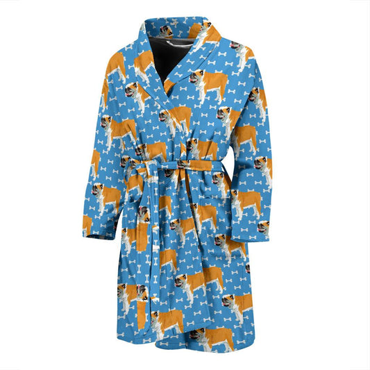 Bulldogs Pattern Print Design 06 Men Bathrobe-JORJUNE.COM