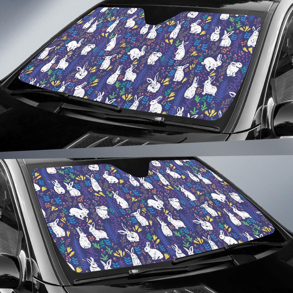 Bunny Pattern Print Design 01 Car Sun Shade-JORJUNE.COM