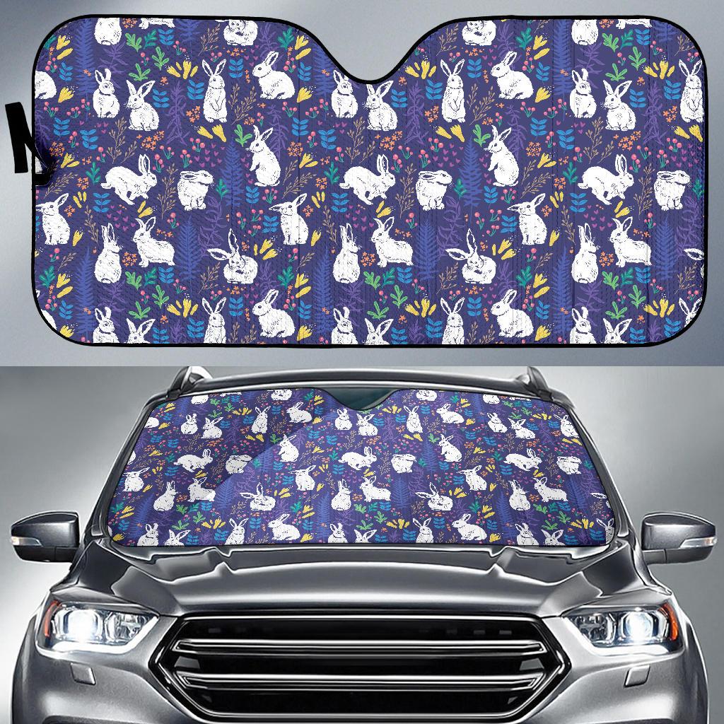 Bunny Pattern Print Design 01 Car Sun Shade-JORJUNE.COM