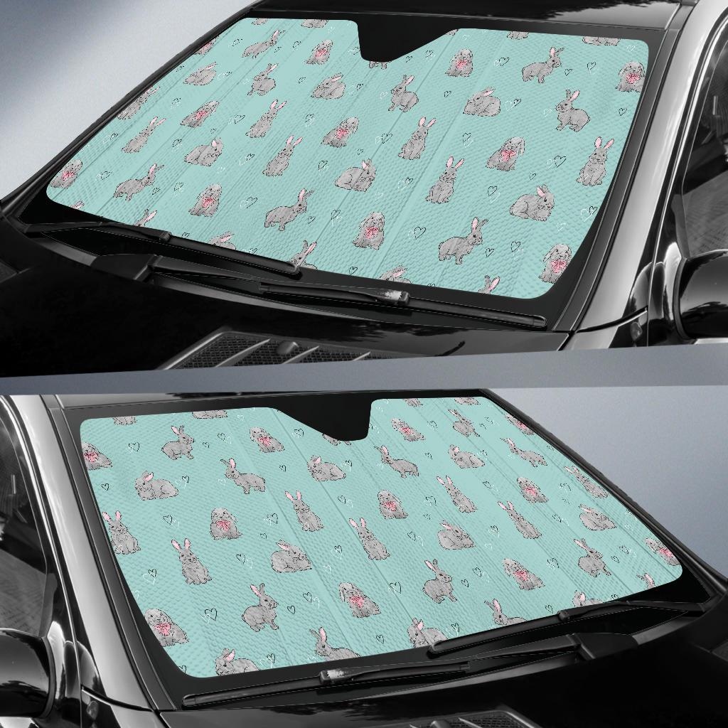 Bunny Pattern Print Design 02 Car Sun Shade-JORJUNE.COM