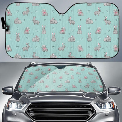 Bunny Pattern Print Design 02 Car Sun Shade-JORJUNE.COM
