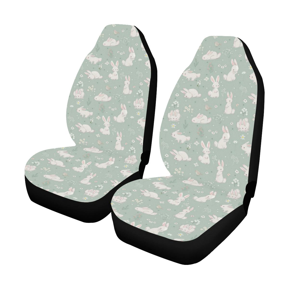 Bunny Pattern Print Design 03 Car Seat Covers (Set of 2)-JORJUNE.COM