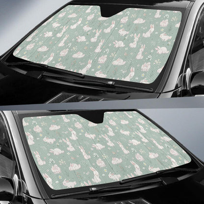 Bunny Pattern Print Design 03 Car Sun Shade-JORJUNE.COM