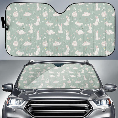 Bunny Pattern Print Design 03 Car Sun Shade-JORJUNE.COM