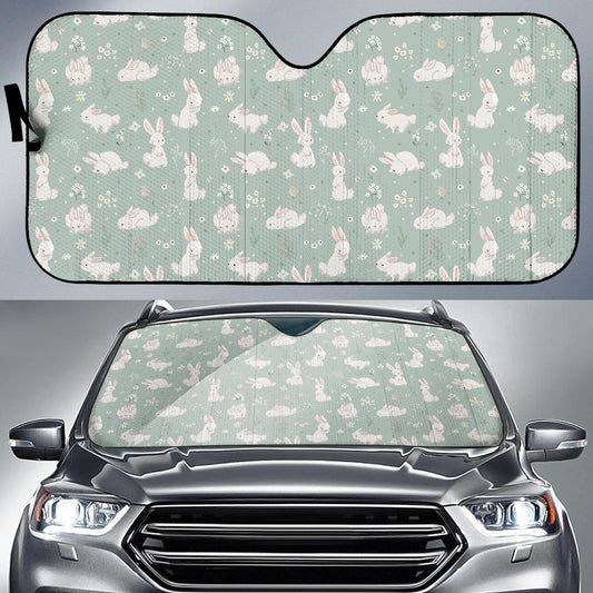Bunny Pattern Print Design 03 Car Sun Shade-JORJUNE.COM