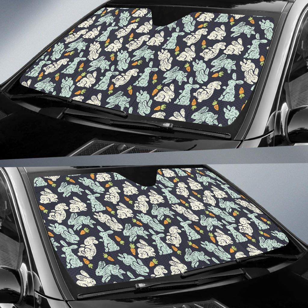 Bunny Pattern Print Design 04 Car Sun Shade-JORJUNE.COM