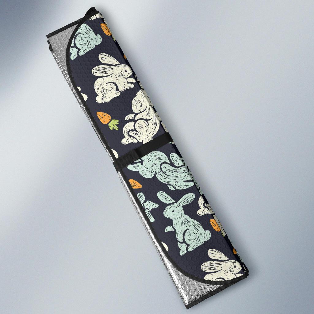 Bunny Pattern Print Design 04 Car Sun Shade-JORJUNE.COM