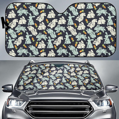 Bunny Pattern Print Design 04 Car Sun Shade-JORJUNE.COM