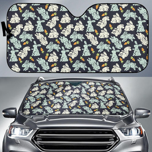 Bunny Pattern Print Design 04 Car Sun Shade-JORJUNE.COM