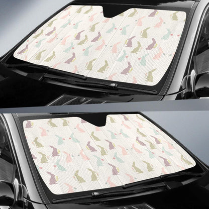 Bunny Pattern Print Design 05 Car Sun Shade-JORJUNE.COM