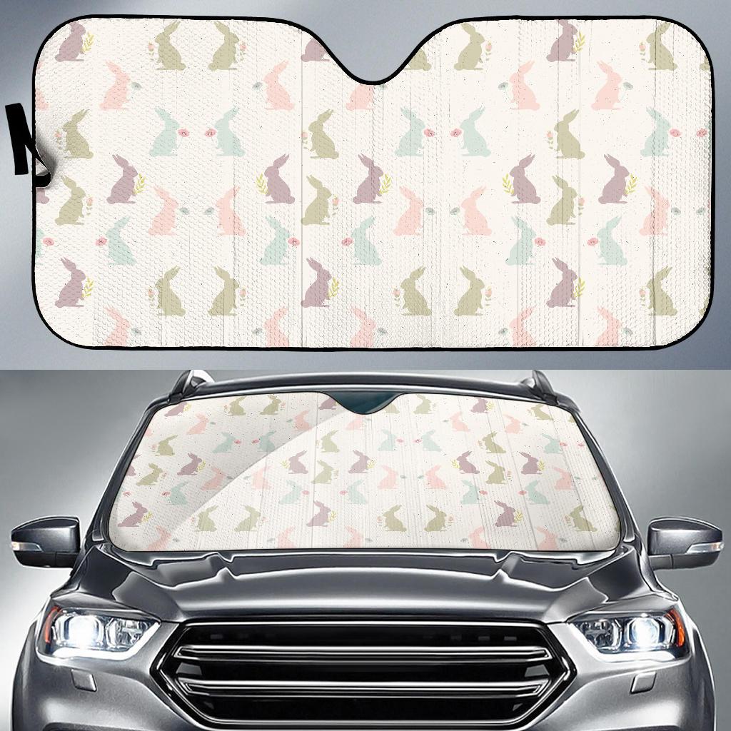 Bunny Pattern Print Design 05 Car Sun Shade-JORJUNE.COM