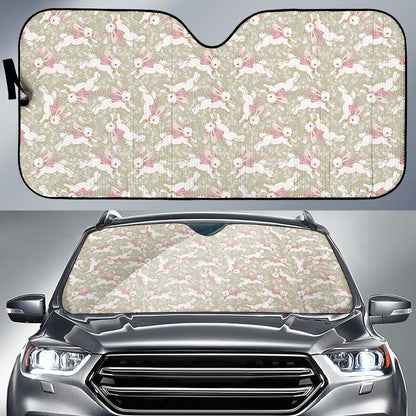 Bunny Pattern Print Design 06 Car Sun Shade-JORJUNE.COM