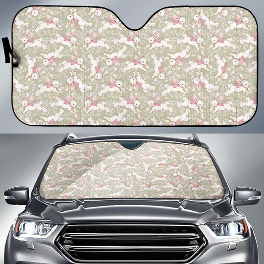 Bunny Pattern Print Design 06 Car Sun Shade-JORJUNE.COM