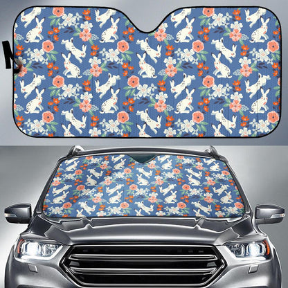Bunny Pattern Print Design 07 Car Sun Shade-JORJUNE.COM