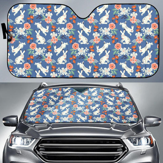 Bunny Pattern Print Design 07 Car Sun Shade-JORJUNE.COM